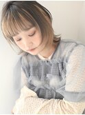 切りっぱなしボブ/エアリーロング/美髪/ピンクブラウン