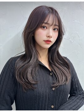 オリジンズヘアーセカンド 守谷店(Origins hair 2nd) 韓国風くびれヘア×アッシュ系ブラックカラー×BYKARTE TR