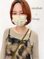 美容室 アクイール グラッセ(Accueillir grace)&nbsp;ミニボブ☆オレンジ