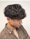 刈り上げショートマッシュ波巻きツイストスパイラルパーマ