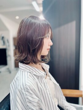 ソーホープレミアム(SOHOpremium) くびれボブ×グレージュ×白髪染め@30代@40代@50代@60代