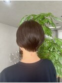 qumu横浜　小顔ショート×ツヤカラー
