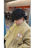 スパイキーショートフェザーパーマシャドウパーマ名古屋メンズ