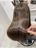 【Lana】艶美髪ハイライトマロンベージュ　艶髪　髪質改善カラー