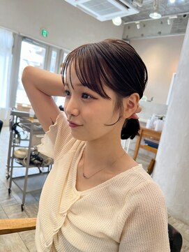 アスラン(ASLAN) 【aslan】結べるボブ/顔周りカット/ミルクティカラー