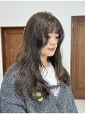 ニュアンス巻きオリーブベージュ/マロンベージュ