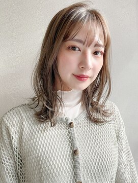 リヤン 表参道(lyann) 暗めカラーデザインカラーフェイスフレーミングミディアムヘアa