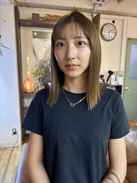 コレット ヘアー 大通(Colette hair) ボブ/オリーブカラー/オリーブベージュ/切りっぱなし