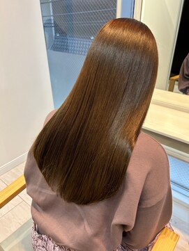 シェリー 仙台(Cherie) 20代髪質改善カラーブリーチなし冬カラー透明感アッシュオリーブ