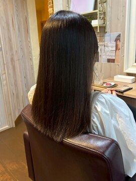 コルテ 倉敷新田店(CoRte.) 上品ツヤ感/サラサラヘア/透明感/髪質改善ストレート/暗髪ミディ