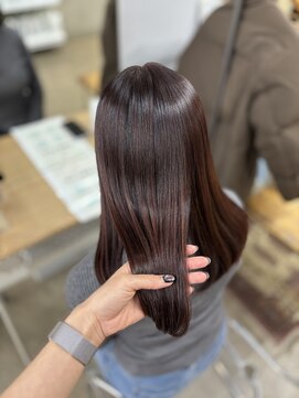 リラクオーレ 三宮 元町(LIRA CUORE) 赤みブラウン×髪質改善縮毛矯正