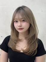 ビュー フクオカ(VIEW FUKUOKA) ミルクティーベージュ/レイヤーカット/顔周り/ダブルカラー