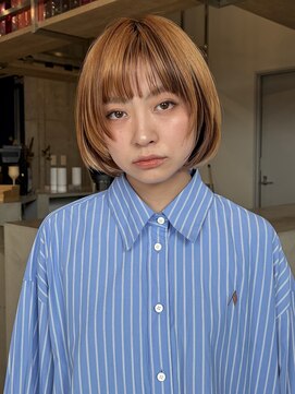 イミ(imi) 大人ボブ/ストレート/グレージュカラー/前髪/髪質改善[登戸]