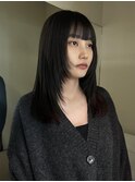 レイヤーカット/透明感カラー/顔周りカット
