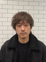 バーバーショップ ヘアーレストホーム(Barber Shop HAIR REST HOME)&nbsp;メンズツーブロラフボディパーマ束感カラーかき上げ20代30代