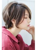 グレージュカラー×小顔ショートボブ 【高円寺/カットが上手い】