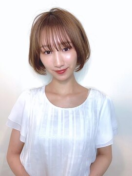 イース バイ アンブルリュクス 北千住(Ease by amble luxe) マロンベージュ／Aラインボブ／かきあげ