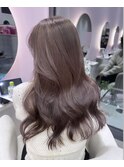 韓国ツヤカラーラベンダーブラウン