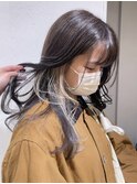 インナーカラー ホワイトカラー 韓国風 デザインカラー