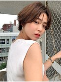 ハンサムショート　チョコレートカラー　20代30代【天神/今泉】