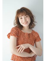 パール(PearL)&nbsp;【PearL】ミディウエーブパーマ/オレンジベージュカラー