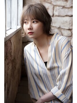 カライングドゥ(ing deux) 大人可愛い20代30代40代黒髪前下がりショートボブ丸みショート◎