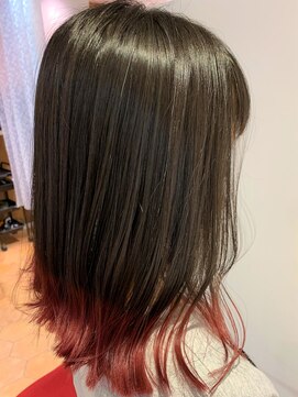 アズールサン 草加西口店(azule-sun) 裾カラー,チェリーブラウン,ピンクカラー【草加】