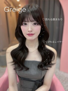 ボタン シブヤ(VOTAN SHIBUYA) アッシュグレー/グレージュ/韓国ヘア/渋谷/レイヤー/顔まわり