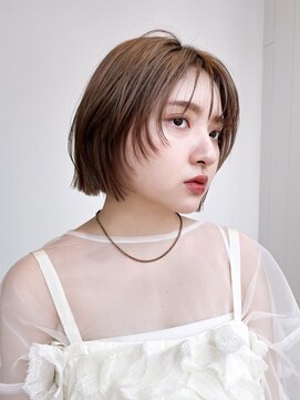 アルバム 池袋(ALBUM) 小顔秋色オリーブカラー透明感カラーボブルフ_F0293