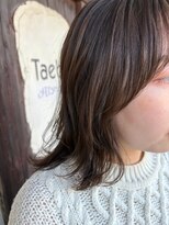 タエビスアリッサム(Taebis Alyssum) ナチュラルレイヤー×サイドバング×オリーブグレージュ♪
