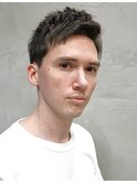 ビジネスブルーブラックスパイキーショート