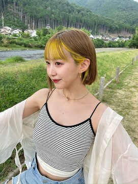 ロンド ジュルード 名古屋(Lond jeloud) ショート ボブ インナーカラー 韓国風5416