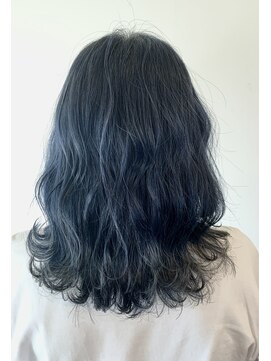 セカンド 鴨江店(2COND) 鎖骨×ネイビーアッシュ