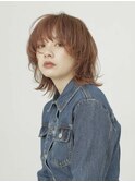 ウルフレイヤーカット_調布透明感顔周りブリーチなしカラー