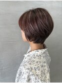 ショートグラデーション_ピンクグレージュ