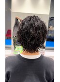 サーフカールセンターパート波巻きツイストスパイラルメンズ