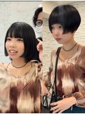 刈り上げショート白髪ぼかし脱白髪染めショート40代50代60代
