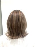 ハイライトカラー,ベージュ,外ハネレイヤー