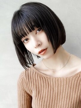 ギークス(GEEKS) 【GEEKS渋谷】重めボブ/シアーブラック/冬ヘア/20代30代/透明感