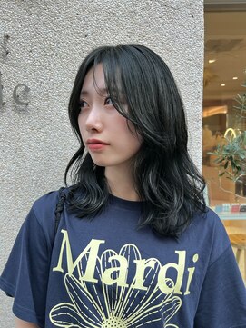 マイル 渋谷(mile) 透明感オリーブグレージュ