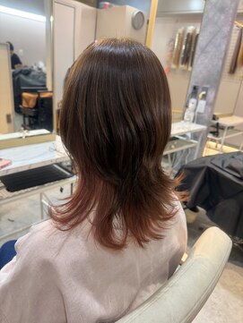 ウェーブ(WAVE) インナーカラー/サーモンピンク