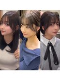 透明感カラー/ワンホンヘア/韓国ヘア/顔まわり/大阪/梅田