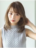 ミディアムレイヤーワンカールカンタンスタイリング吉祥寺