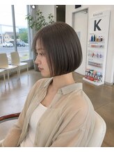 アトリーチェ 昭和店(ATTRICE) 透明感グレージュ×重めボブ