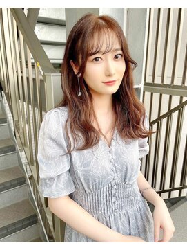 ロッサ マダムアルディ(Rosa Mme.Hardy) 韓国セミロング ヨシンモリ シースルーバング