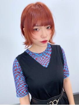 ログネオン(.6 -ROGU- neon) 【ログネオン】ショートウルフ×オレンジカラー