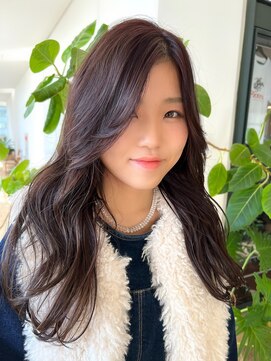 ビュートリアム 神戸(BEAUTRIUM) 似合わせカット/顔まわりレイヤー/ラベンダーカラー/暖色カラー