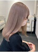 5017ミルクティーアッシュシルキーベージュ韓国グレーベージュ