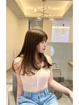 ラル 立川(lar) オリーブレイヤー_カールセミディシアカラー