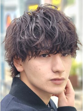 レタッチ バイ フィフス 天神大名(RETOUCH by fifth) シャドウパーマスパイラルパーマツーブロックメンズパーマ束感